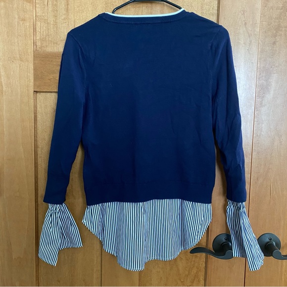 •New York & Company•Navy Striped Sweater•XS• - Picture 2 of 13
